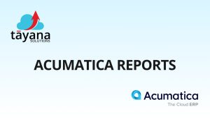 Acumatica Reports