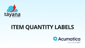 Item Quantity Labels