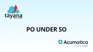 PO Under SO