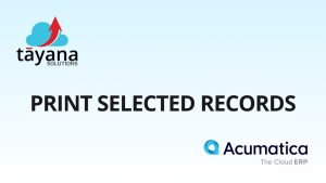 Print Selected Records