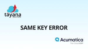 Same Key Error