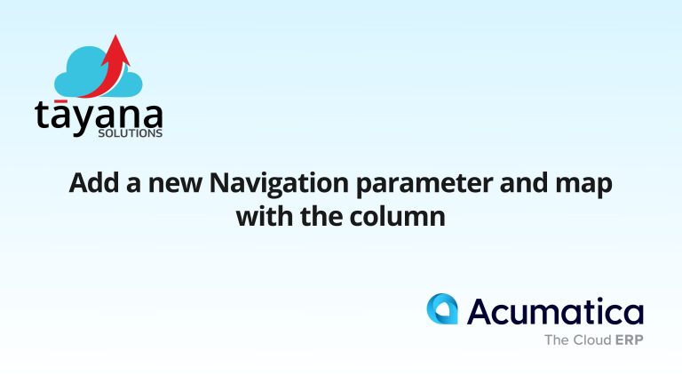 Add a new Navigation parameter and map with the column