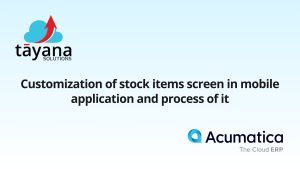 Customization of stock items screen in mobile application and process of it
