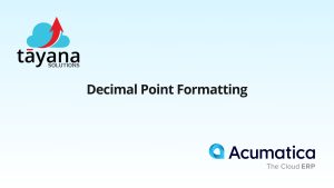 Decimal Point Formatting