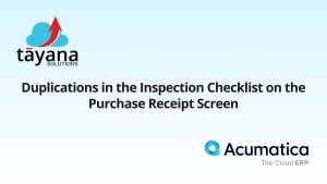 Duplications in the Inspection Checklist on the Purchase Receipt Screen