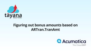 Figuring out bonus amounts based on ARTran