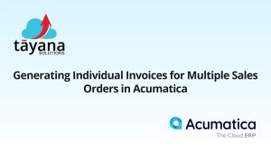Generating Individual Invoices for Multiple Sales Orders in Acumatica
