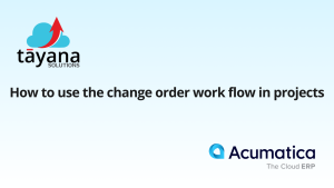 How to use the change order work flow in projects