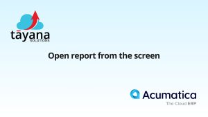 Open report from the screen