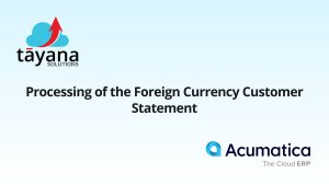 Processing of the Foreign Currency Customer Statement