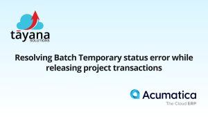 Resolving Batch Temporary status error while releasing project transactions​